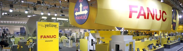 Ultra-bright trade fair appearance for FANUC